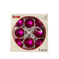 Celebrate It ChristmasSparkling Creations Pink Solid Glass Ornaments Set of 8