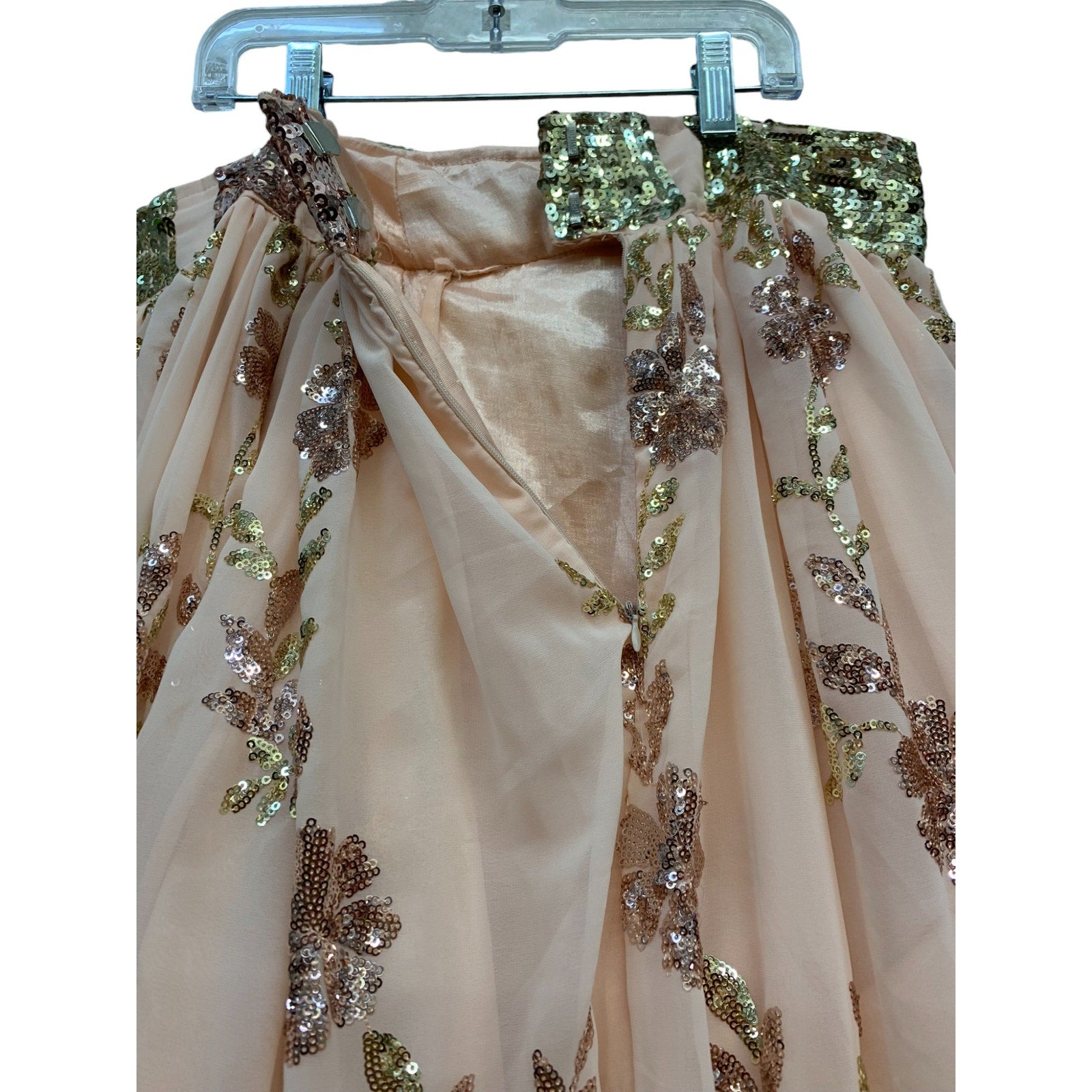 Rose Gold Skirt with Gold Top