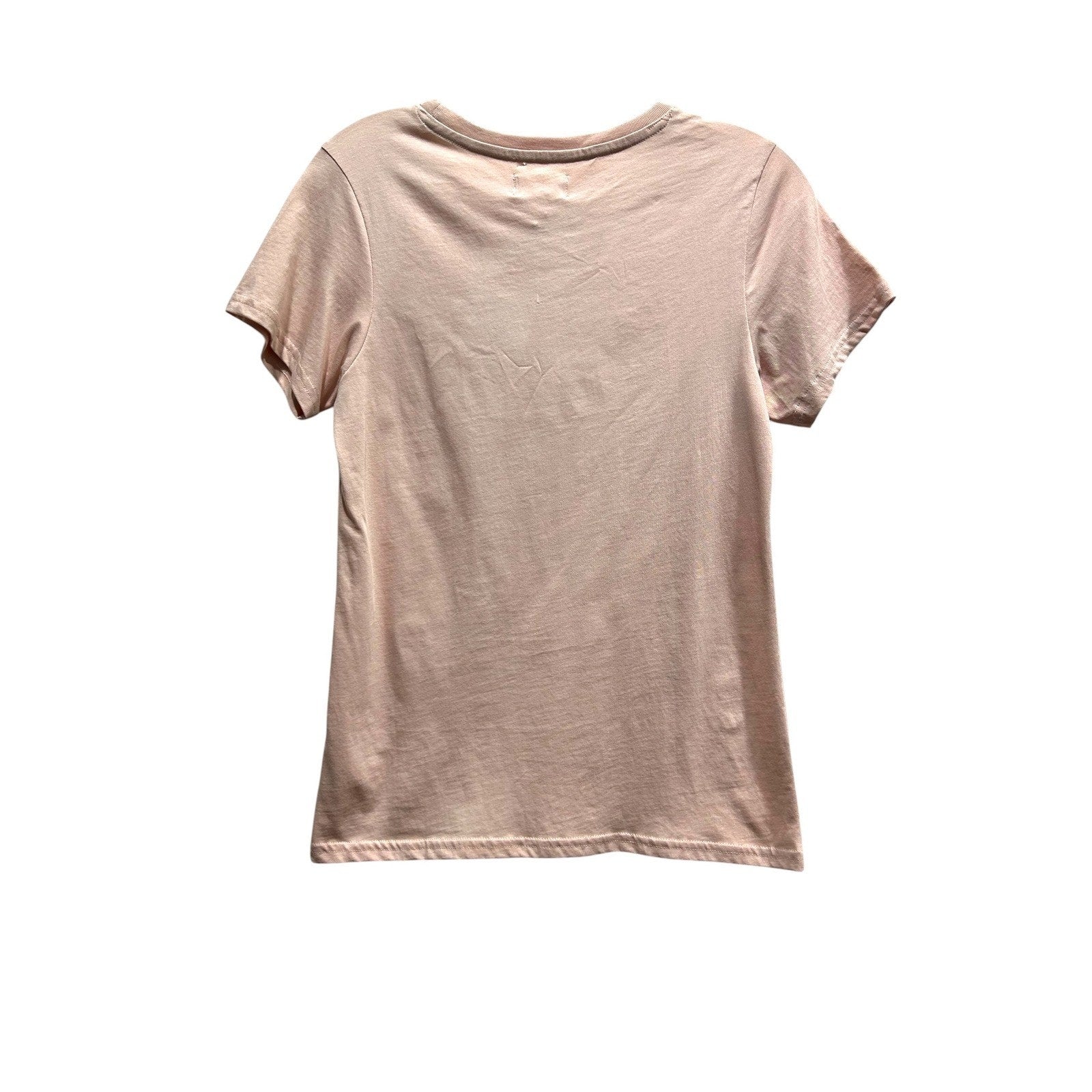 Pact Womens Just Peachy Softspun Organic Cotton Graphic Crew Neck Tee Pink S
