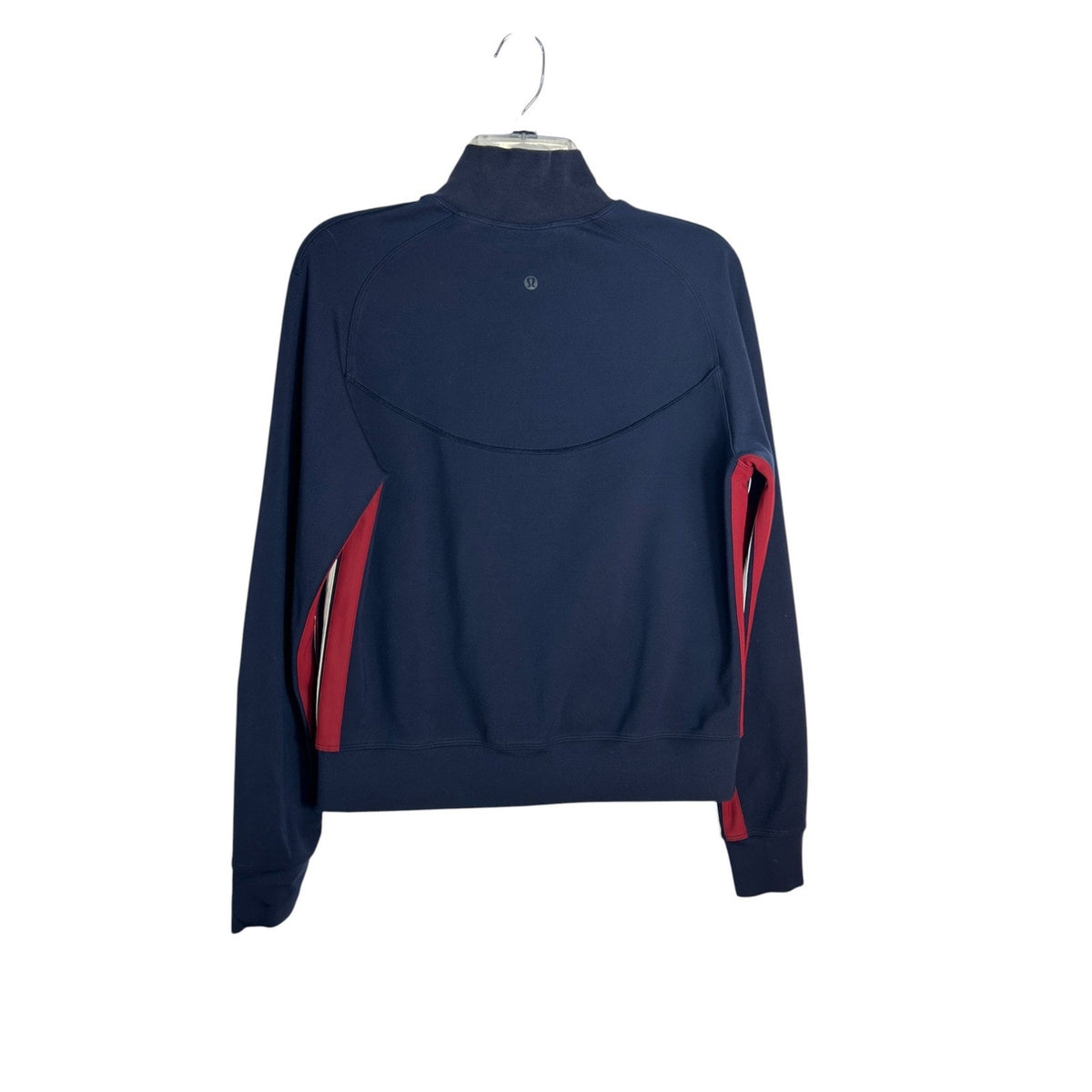 Lululemon Cover Your Tracks Jacket Navy Blue Red White Stripe 8 W4AK3S sporty