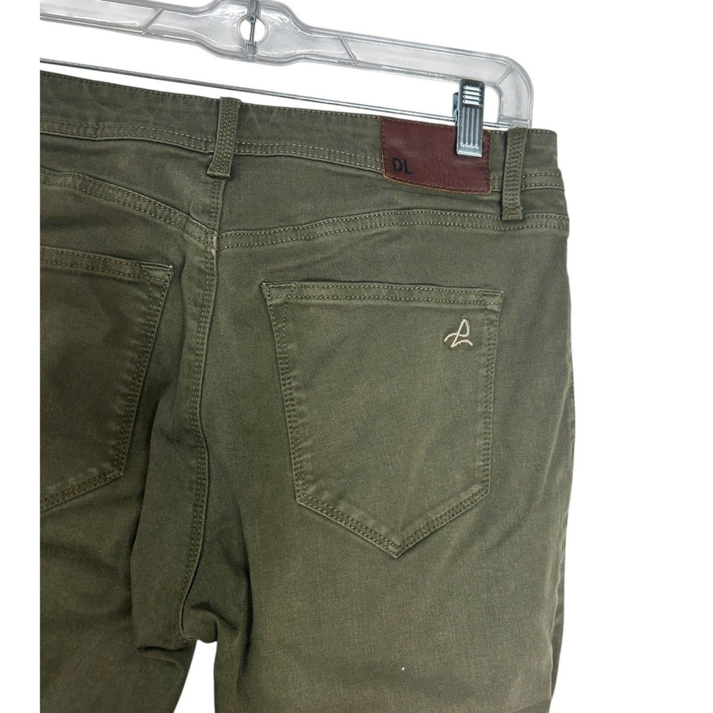 DL1961 Nina High Rise Skinny Pants Olive Green 4-Way Stretch Size 31 UTILITY MIN