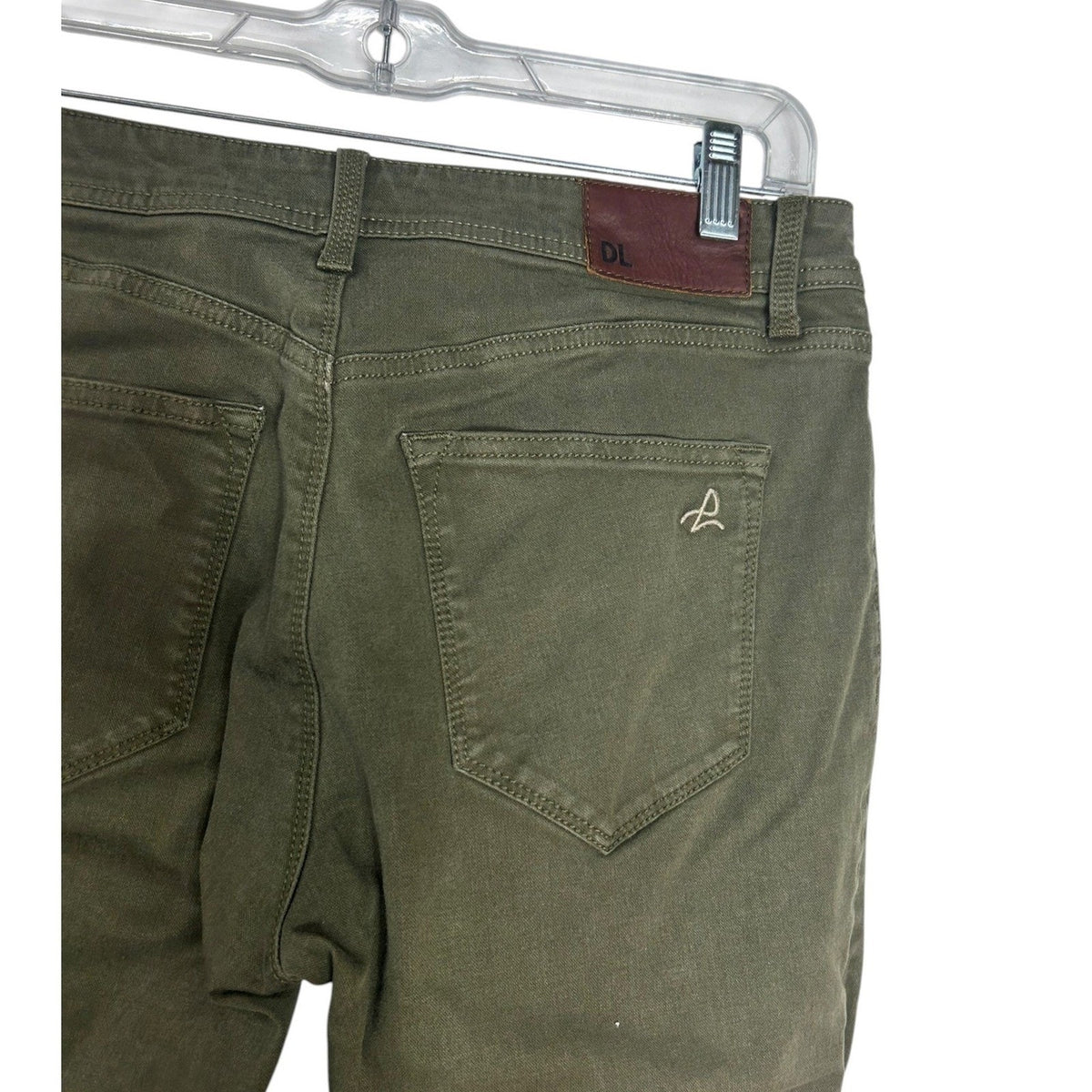 DL1961 Nina High Rise Skinny Pants Olive Green 4-Way Stretch Size 31 UTILITY MIN