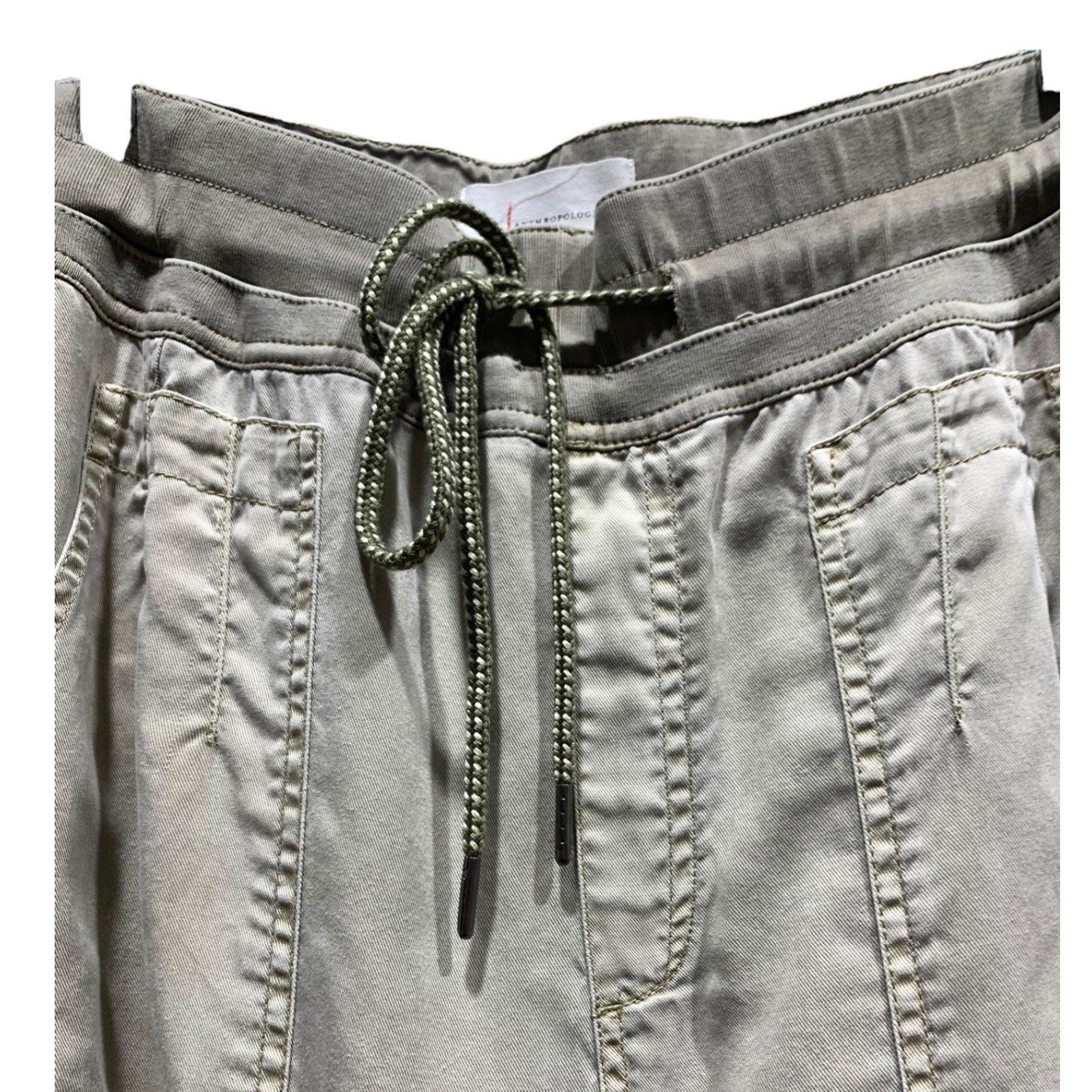 Anthropologie The NORMAD high rise jogger Women Olive Green Utility L Cargo boho