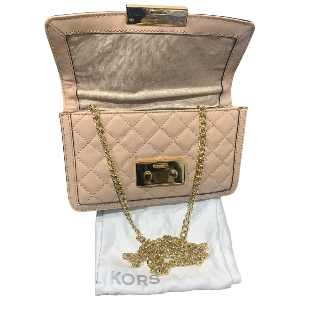 MICHAEL Michael Kors SLOAN MESSENGER light pink and gold Crossbody Bag