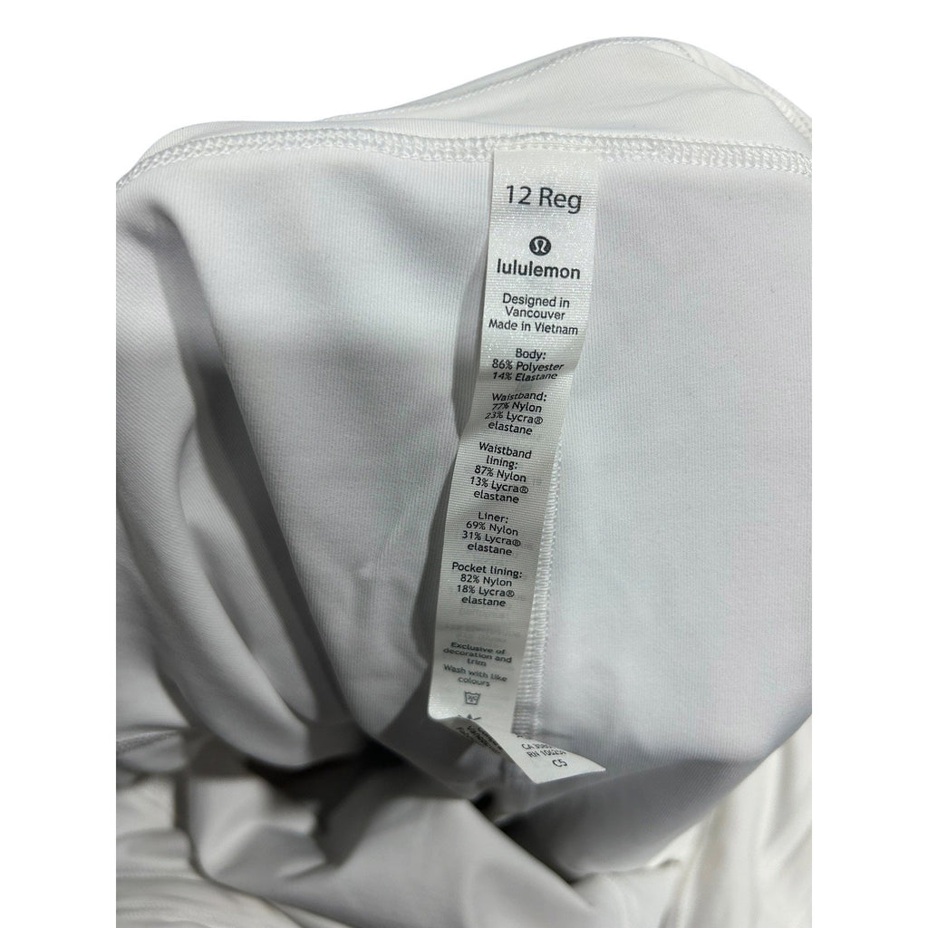 Lululemon Pace Rival Skirt Reg Grey Mini Twine White Athletic Skort Pocket 12