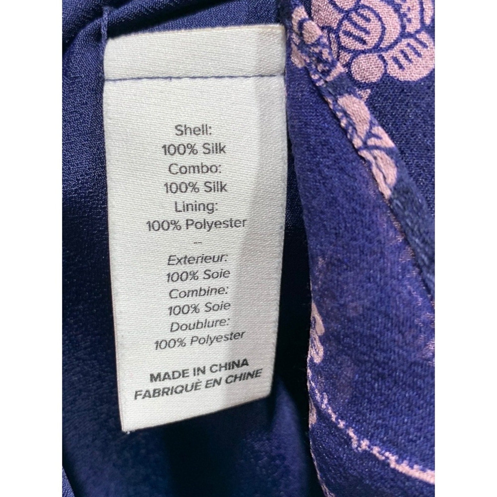 Cinq a Sept Floral Annali silk Dress Womens Dress Sz 8 Tie Front Flutter Sleeve