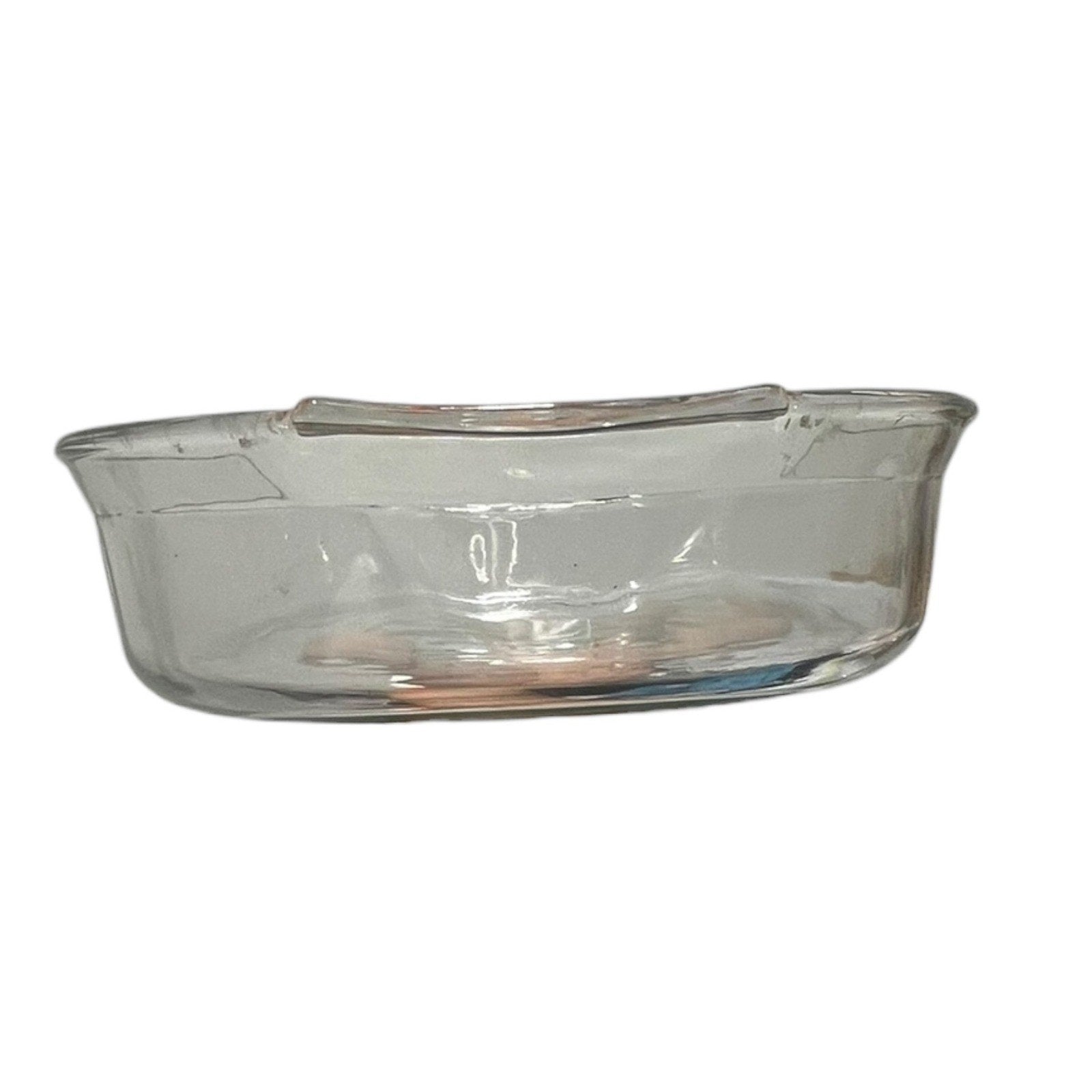 Pyrex 704 Clear Glass Oval Casserole Dish 4 Qt Large Baker Made in USA Vintage