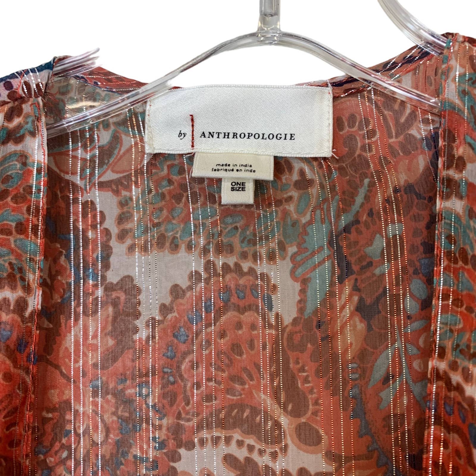 ANTHROPOLOGIE Paisley Tiered Kimono SZ O/S