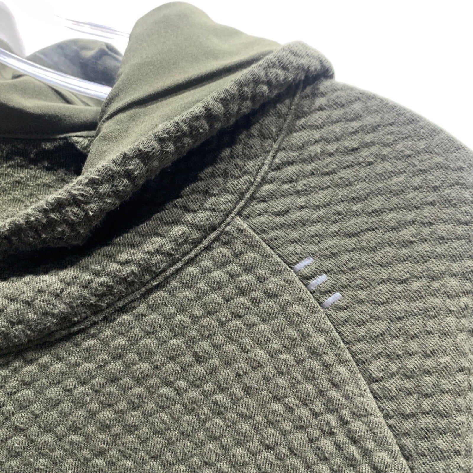 Lululemon At Ease Hoodie Dark Olive Green TexturedMens Medium