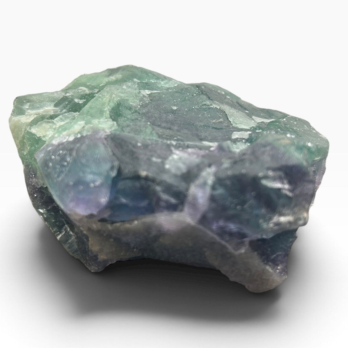 Natural Raw Fluorite Crystal Specimen Green Purple Rough Stone 1.4lb 3x4x2.5in