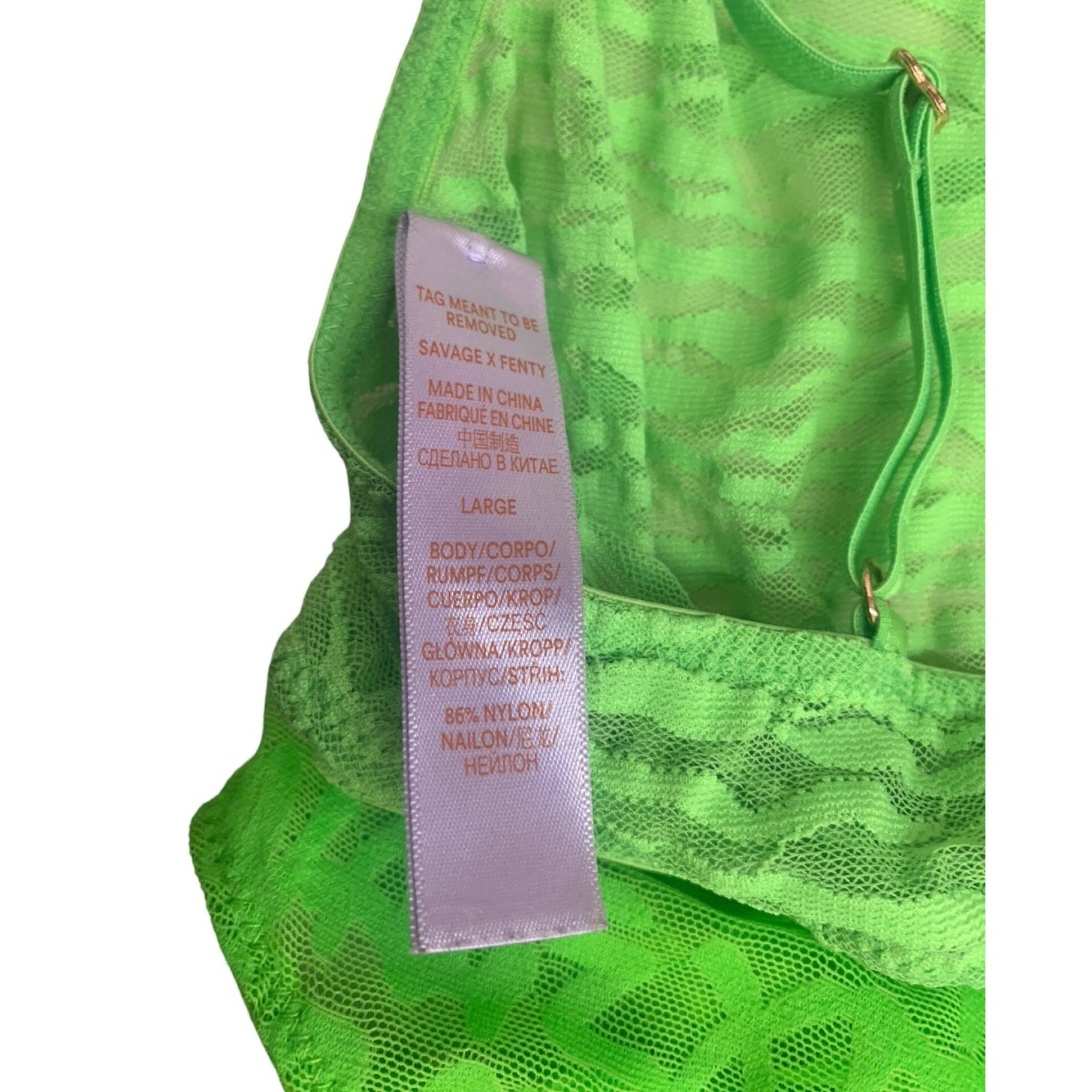 Savage x Fenty  Lime 2 pieces bottom NWT Medium Top Large