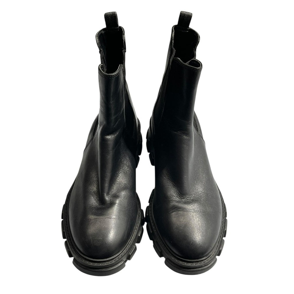 Michael Kors Ridley Lug Sole Chelsea Bootie - black leather Size 7M