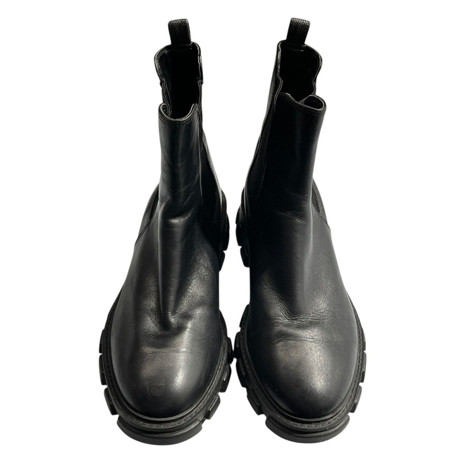 Michael Kors Ridley Lug Sole Chelsea Bootie - black leather Size 7M
