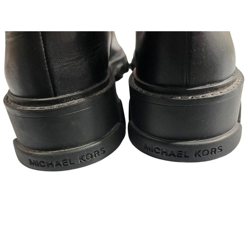 Michael Kors Ridley Lug Sole Chelsea Bootie - black leather Size 7M
