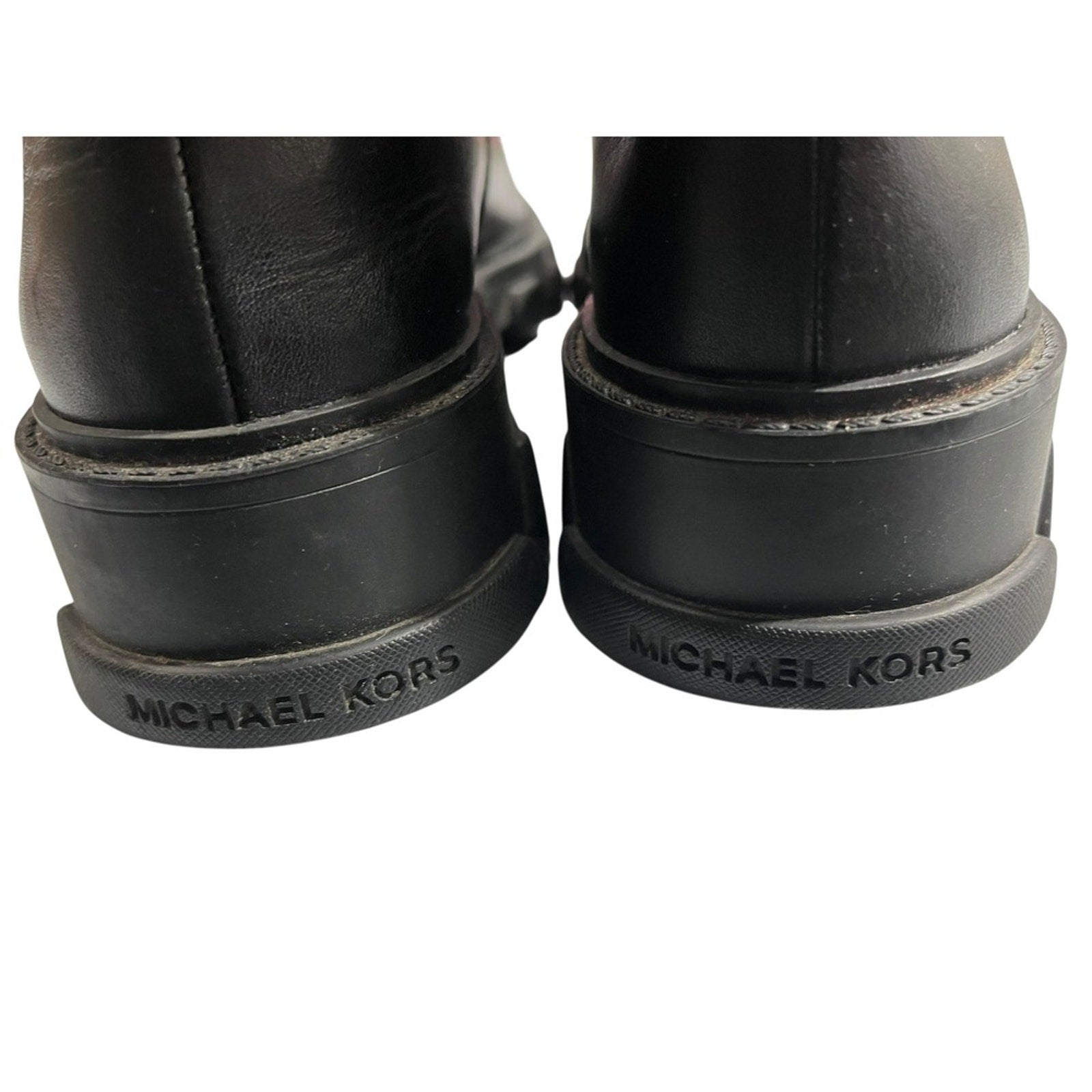 Michael Kors Ridley Lug Sole Chelsea Bootie - black leather Size 7M