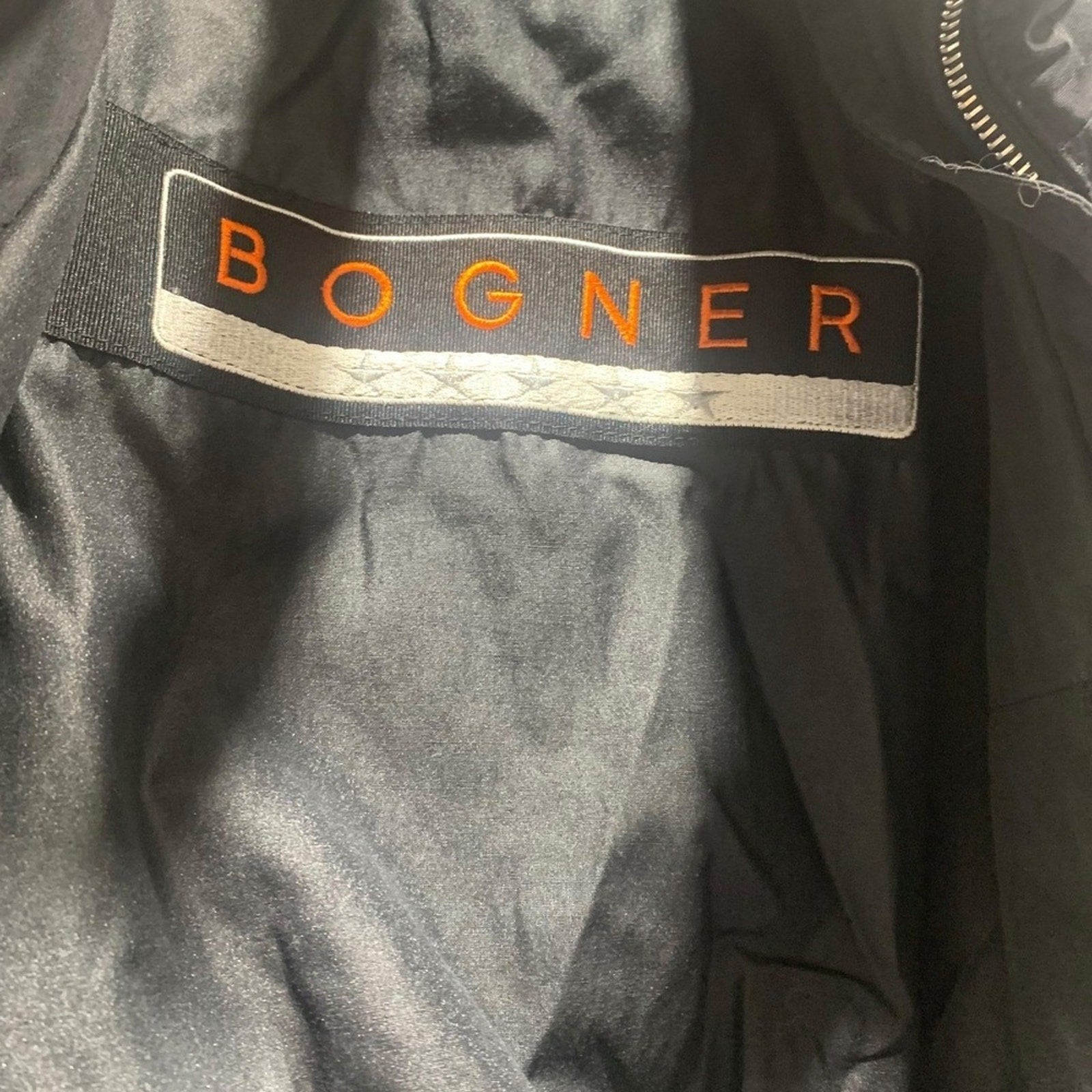 Bogner Ski Jacket Black Embroidered Deer Womens Belted Casual Outerwear sz 10