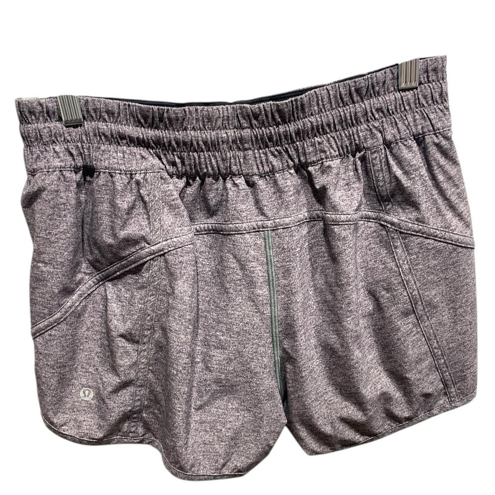 Lululemon Tracker Short V 4" Heather Lux Multi Black SZ 10