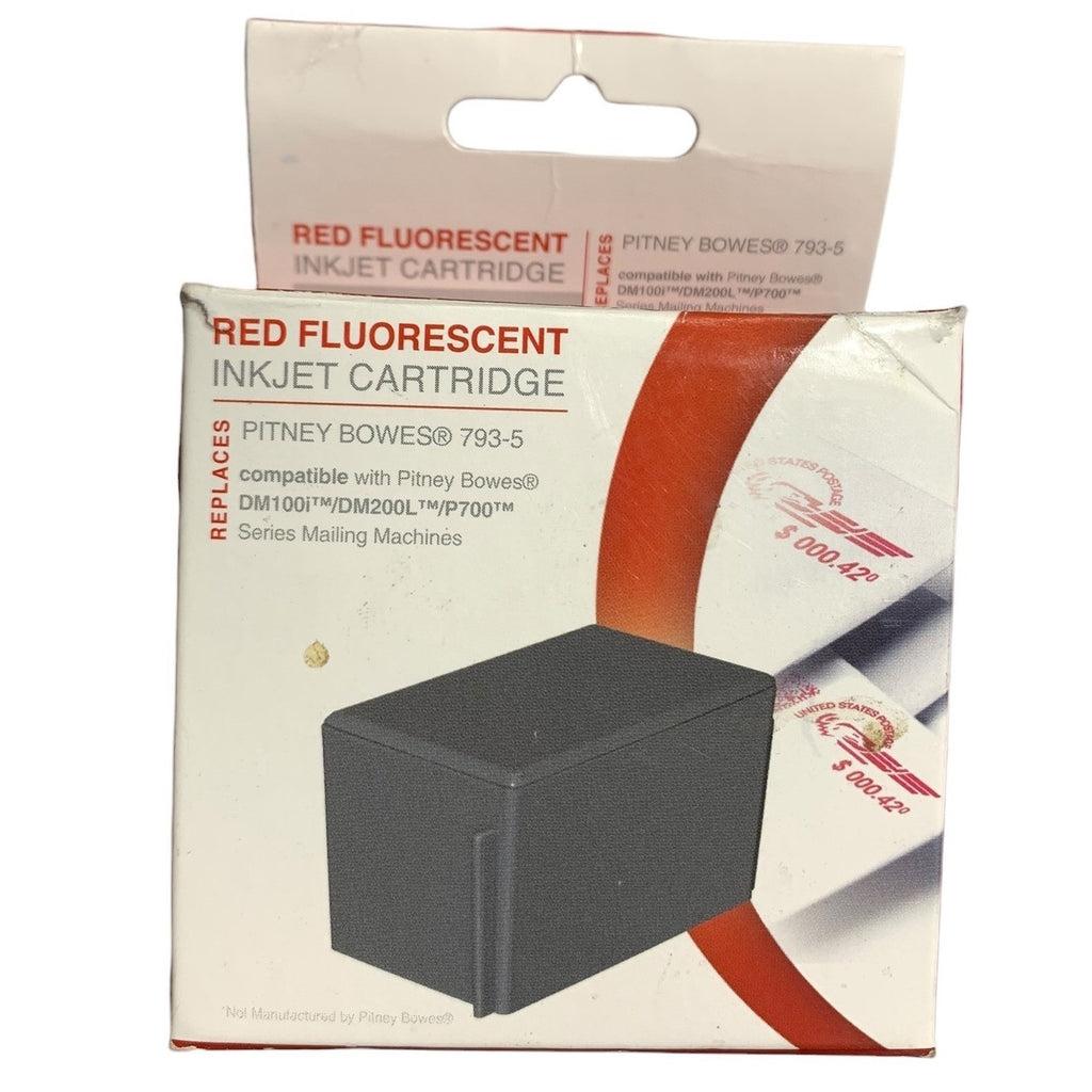 Red Fluorescent Inkjet Cartridge Replaces Pitney Bowes 793-5 DM100i DM200L P700