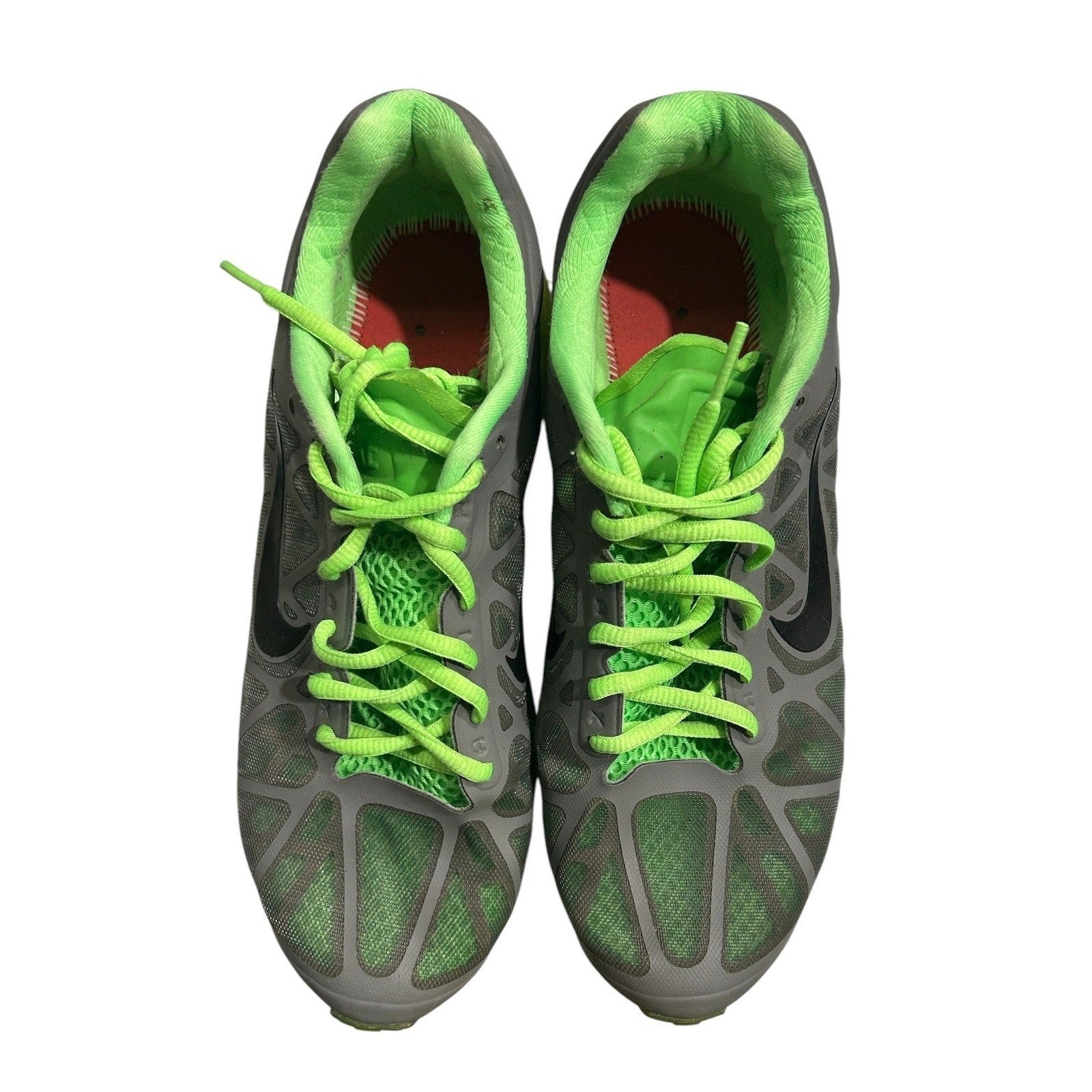 Nike Air Max 2011 Cool Grey Neon Green Mens 8.5 Running Shoes 429889-003