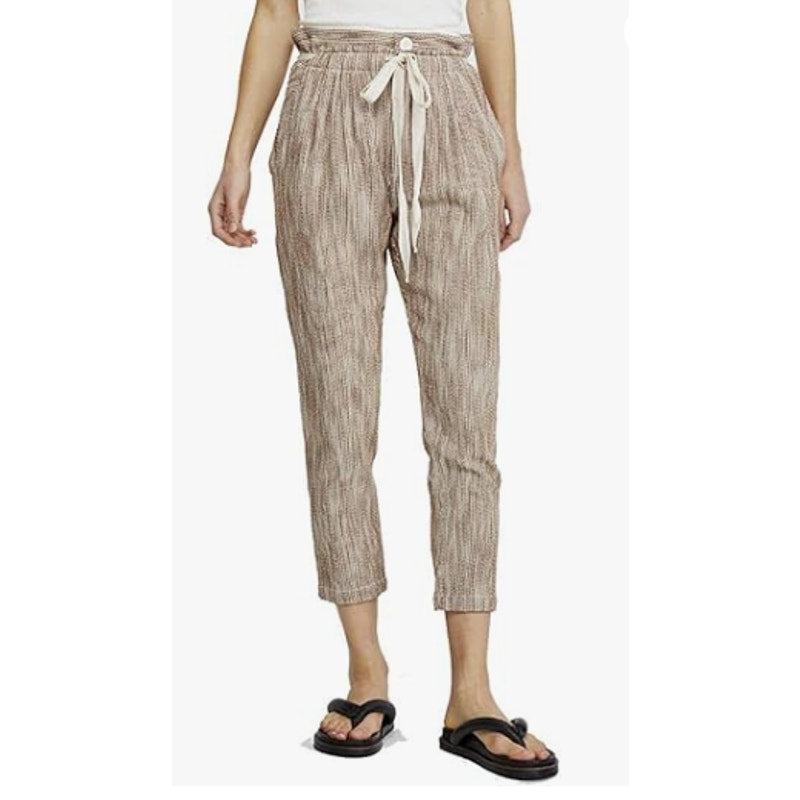 Free People Womens Light at Sunrise Cotton Knit Cropped Pants SZ 4