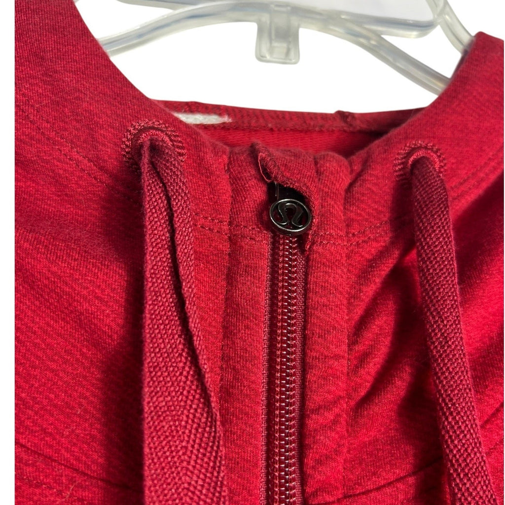 Lululemon Carry And Go Hoodie Commuter Denim Deepest Cranberry Red Zip Jacket 8