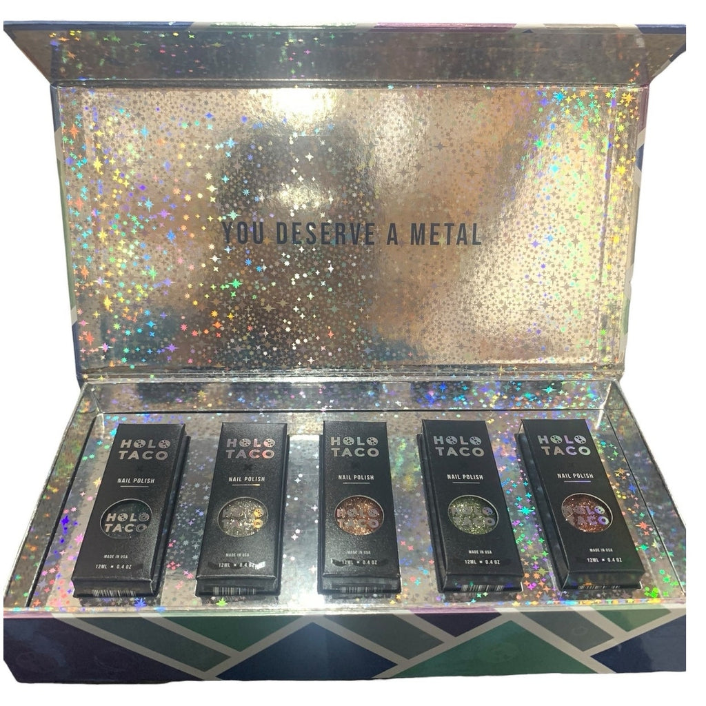 HOLO TACO Frosted Metals Collection Complete with Polishes NEW