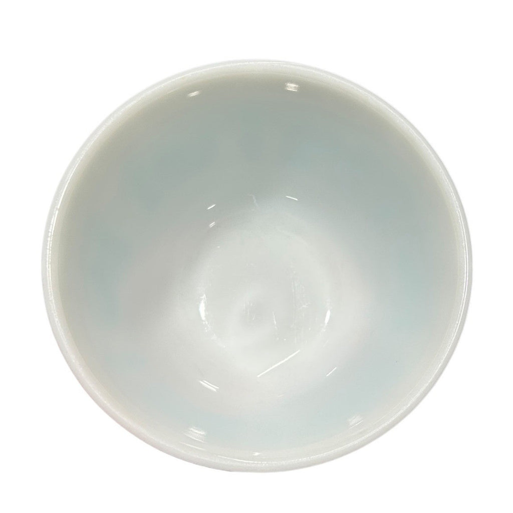 Vintage Pyrex Butterprint Amish Turquoise White Milk Glass Mixing Bowl 401 1.5pt