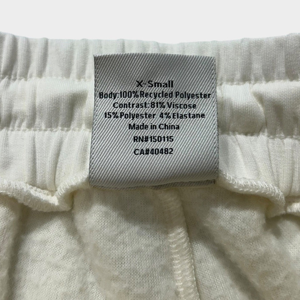 Varley Samson Relaxed Fleece Pants Egret White Cargo Joggers XS sherpa cozy fall