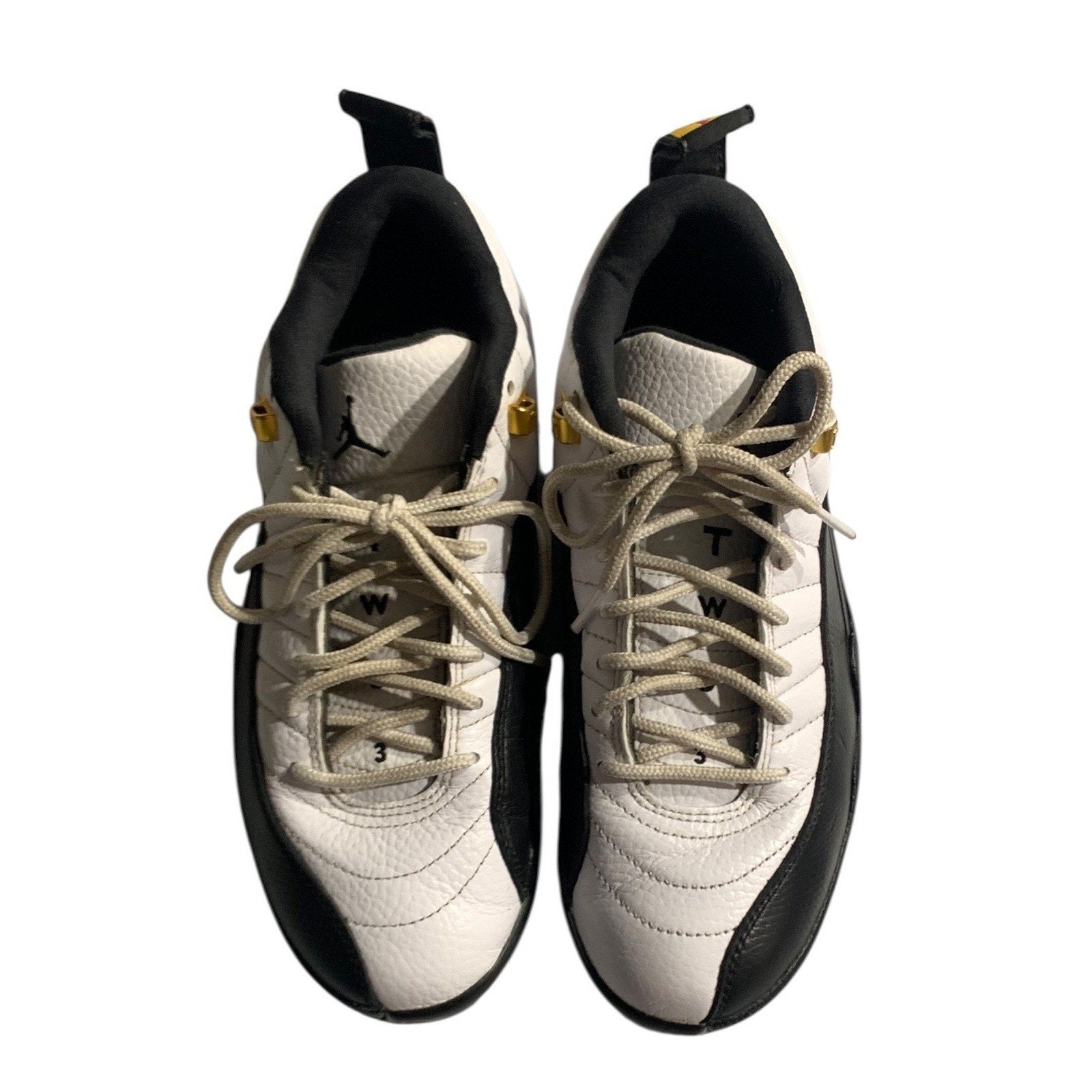 Jordan 12 Low Golf Taxi White Black Gold DH4120-100 Mens 7 Womens 8.5