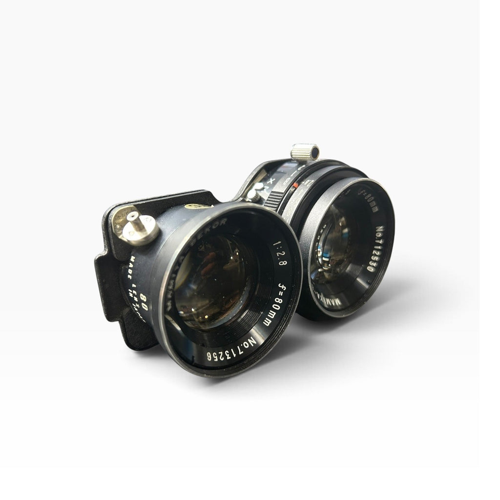 Mamiya Sekor 80mm f2.8 Twin Lens for C330 C220 TLR Format Seiko Shutter Blue Dot