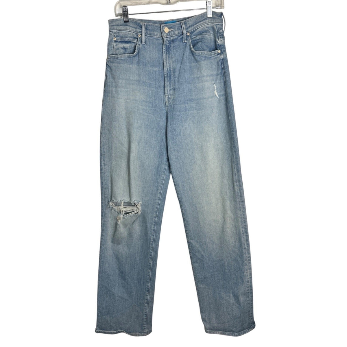 MOTHER High Waisted Tunnel Vision Sneak Jeans Sippin Sweet Tea Light Wash 29