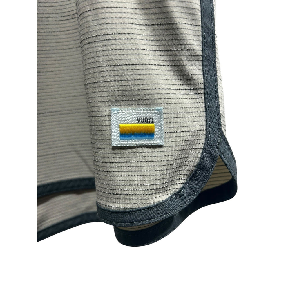Vuori Banks Shorts Mens Grey Micro Stripe Athletic Board Shorts V330 active L
