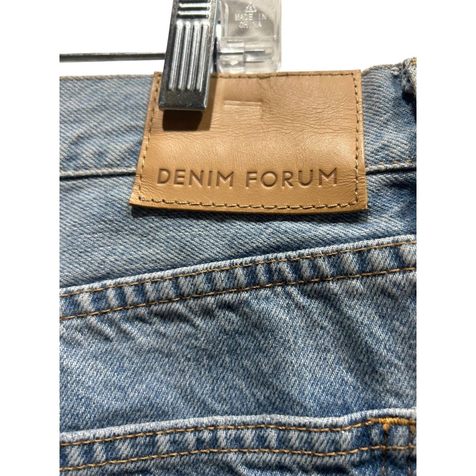 Denim Forum Aritzia Ex-BF Hi Mid-Thigh Denim Shorts 31 NWT summer mom shorts