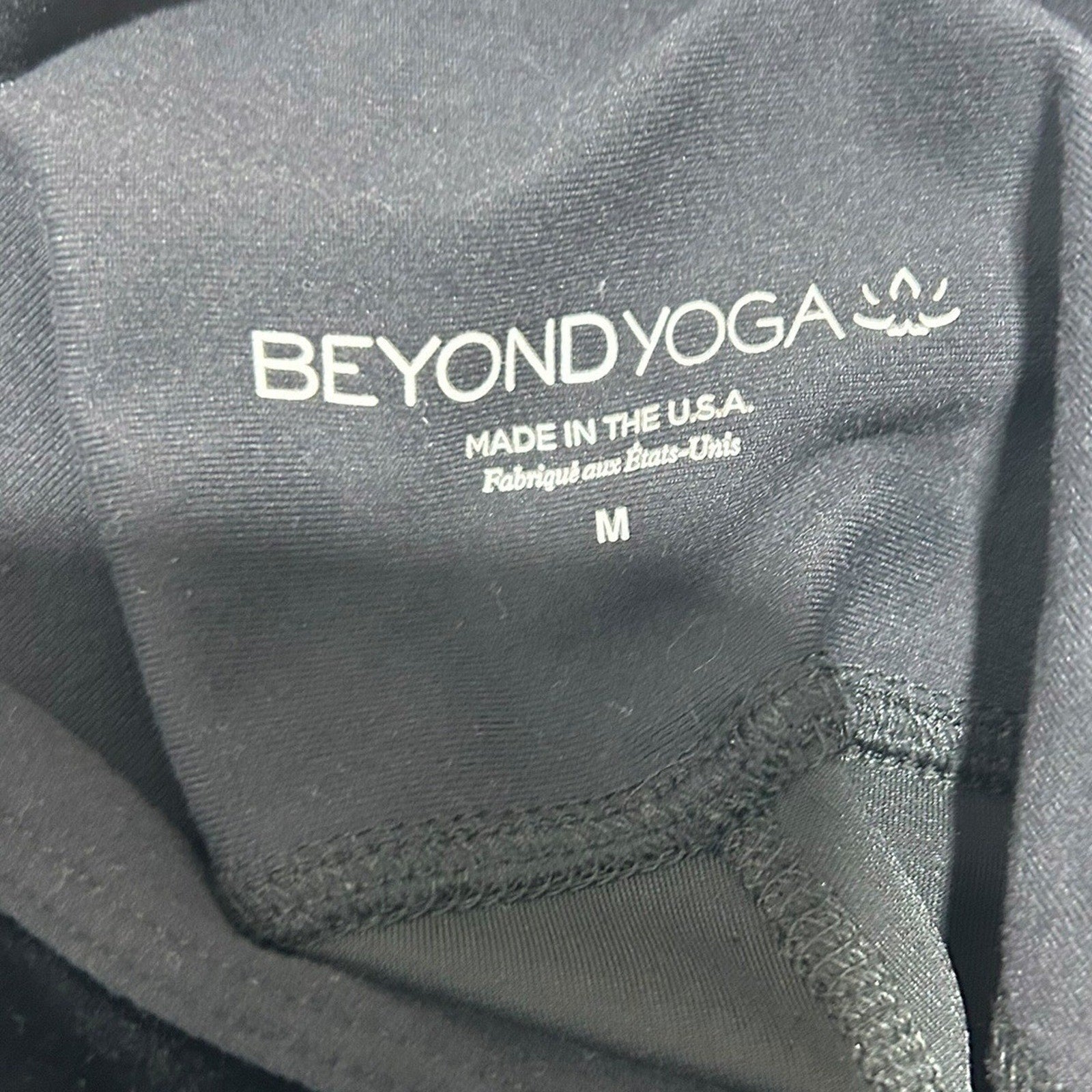 Beyond Yoga Womens Black Velvet Shimmer High Waisted Leggings Size M Loungewear
