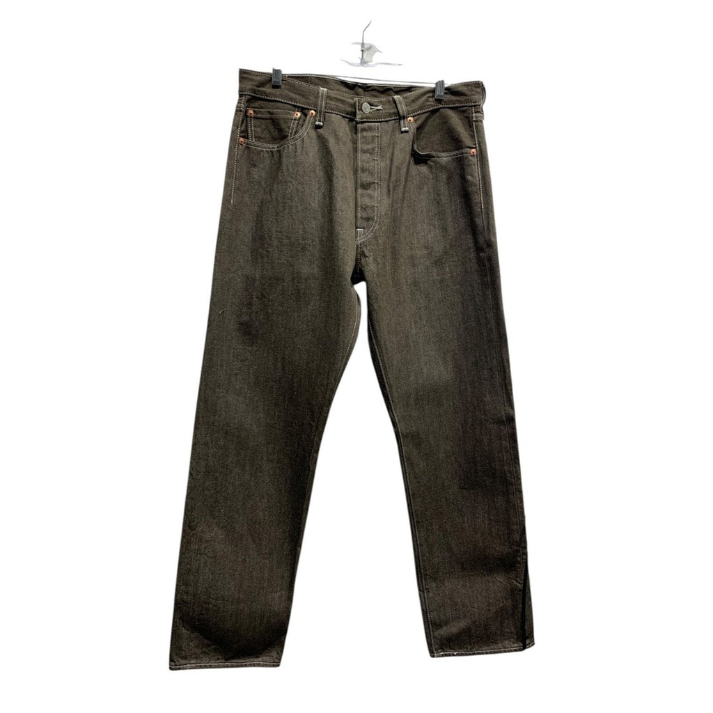 Levi's 501 Jeans W34 L32 Mens Brown Straight Leg Denim Pants