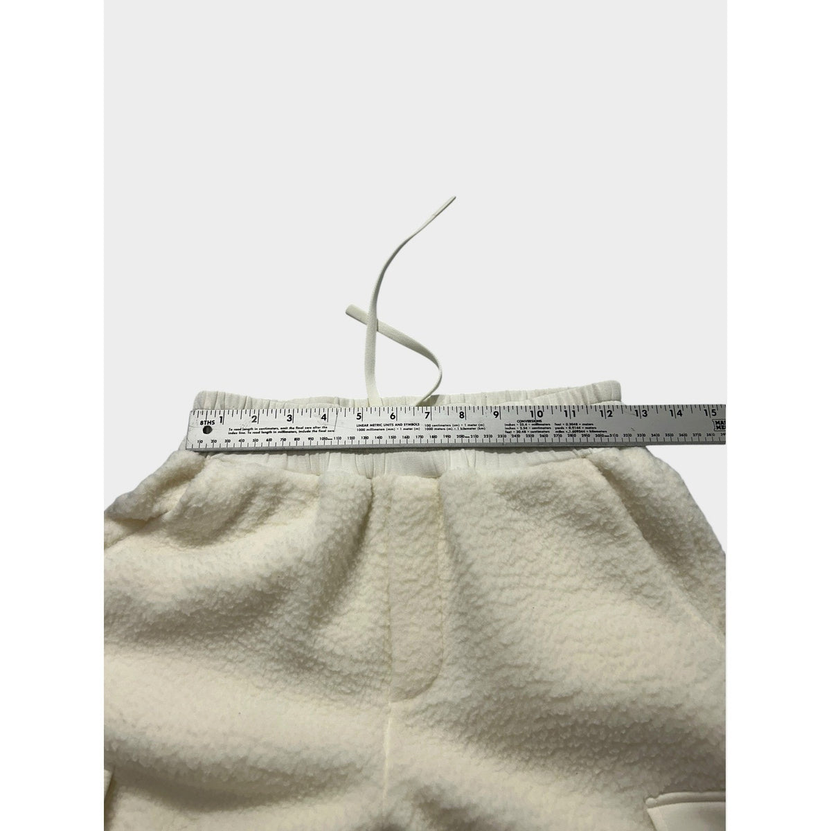 Varley Samson Relaxed Fleece Pants Egret White Cargo Joggers XS sherpa cozy fall