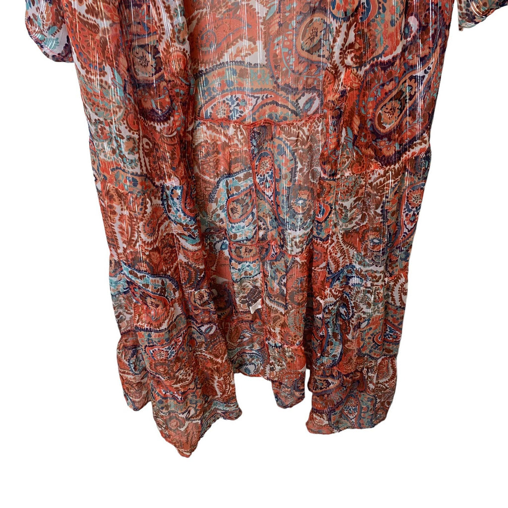 ANTHROPOLOGIE Paisley Tiered Kimono SZ O/S