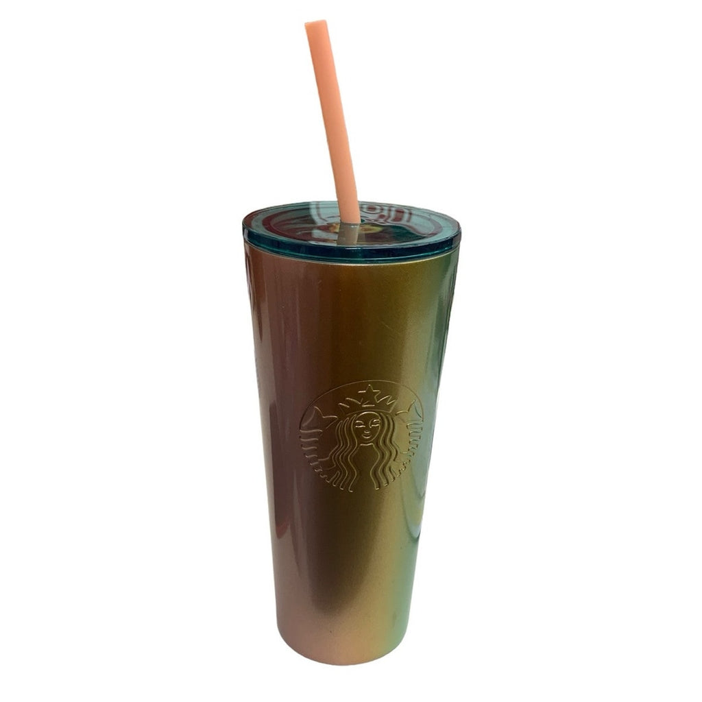 Starbucks Iridescent  Pink Gold Green Ombre Summer 2020 16 oz