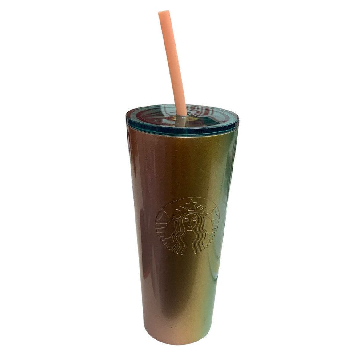 Starbucks Iridescent  Pink Gold Green Ombre Summer 2020 16 oz