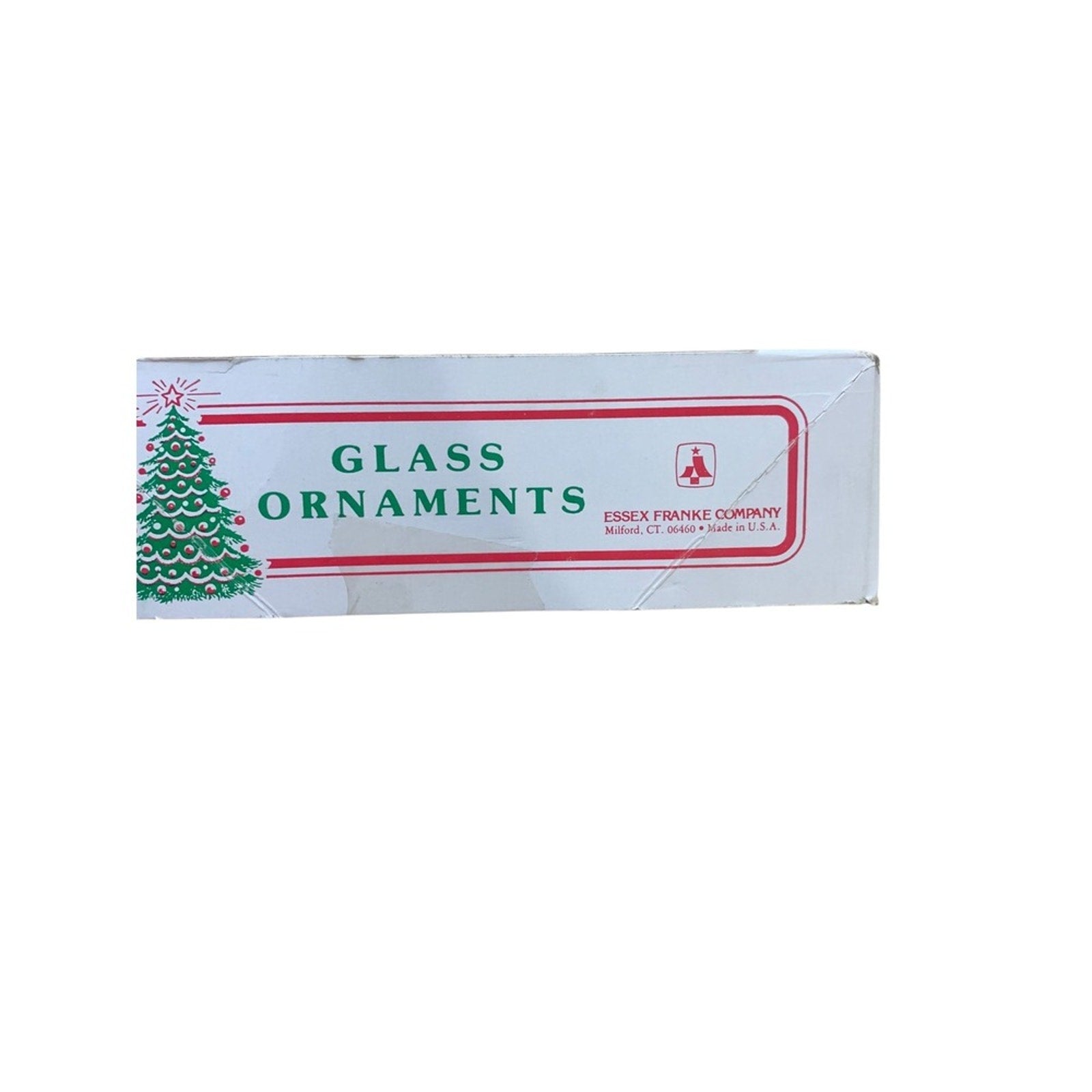 Vintage Essex Frankie Red Glass Christmas Ornaments Set of 9 in Box USA
