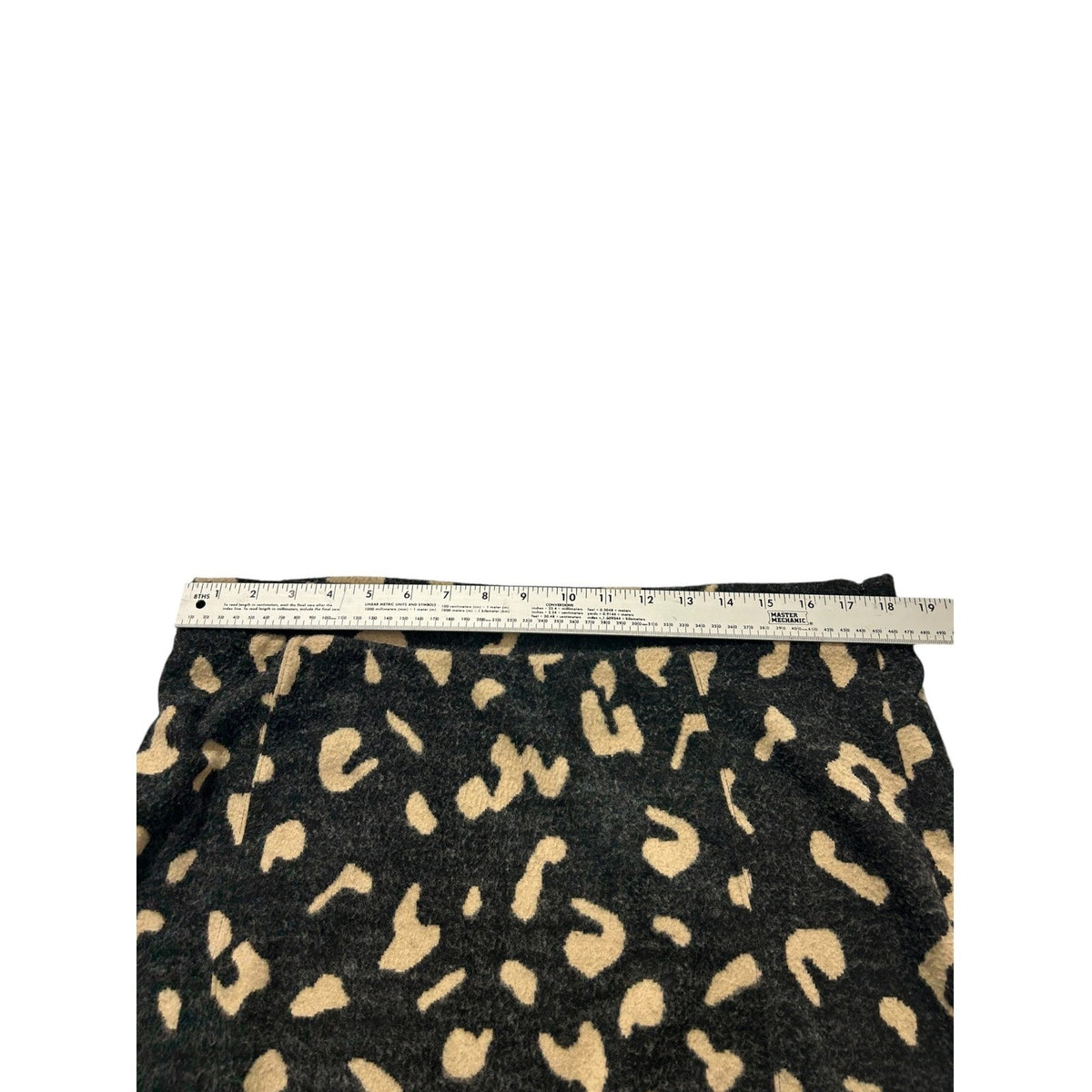 Anthropologie Maeve Delphine Leopard Sweater Pencil Skirt XL Gray Tan Midi Lined