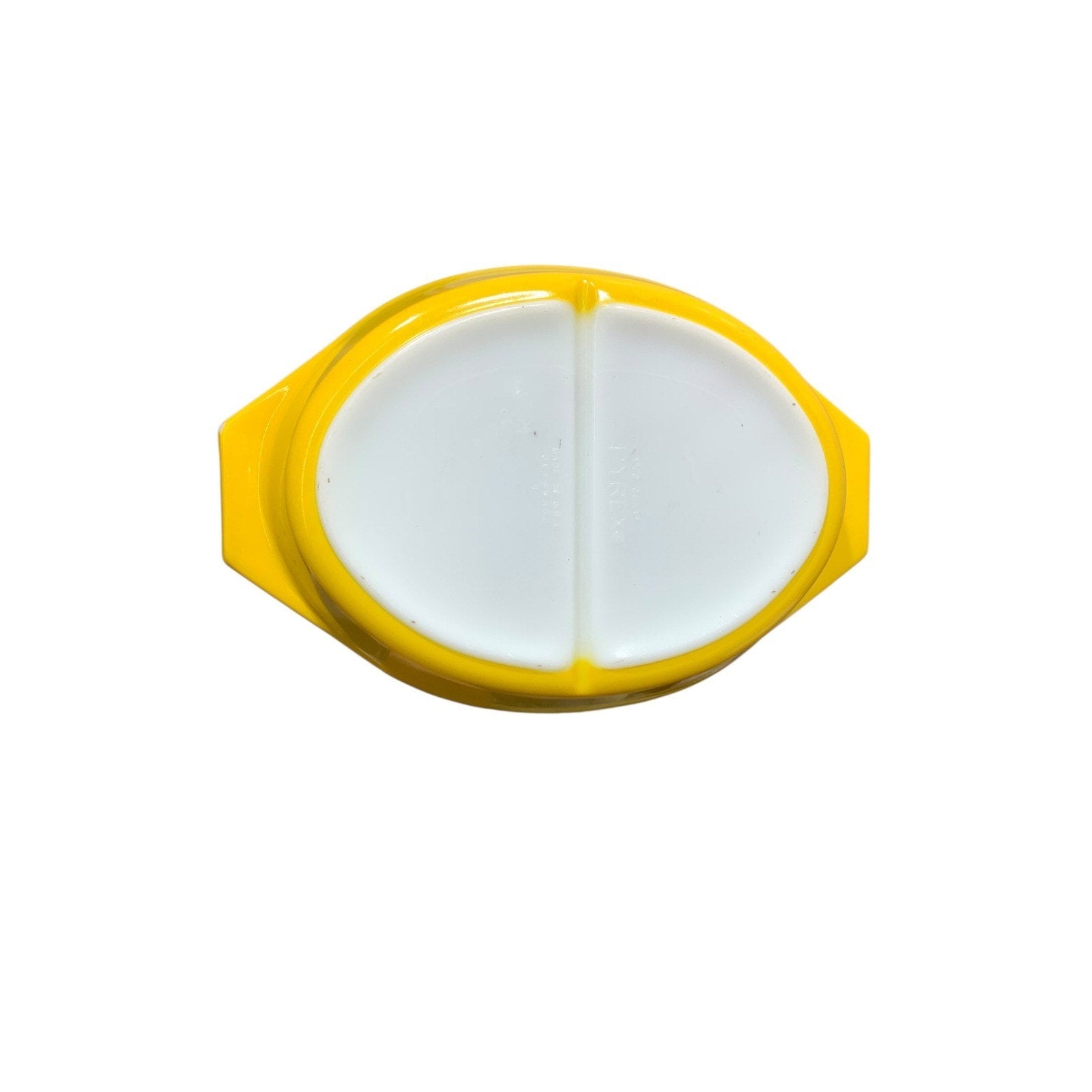 Vintage Pyrex Daisy Sunflower Divided Casserole Dish 1.5 Qt Yellow with Lid 063
