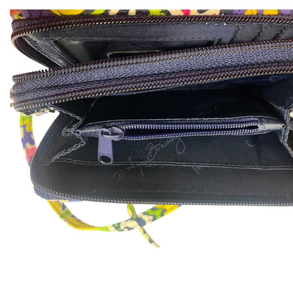 Vera Bradley Wristlet Wallet Zip Around Travel Card Holder Organizer Multi Color