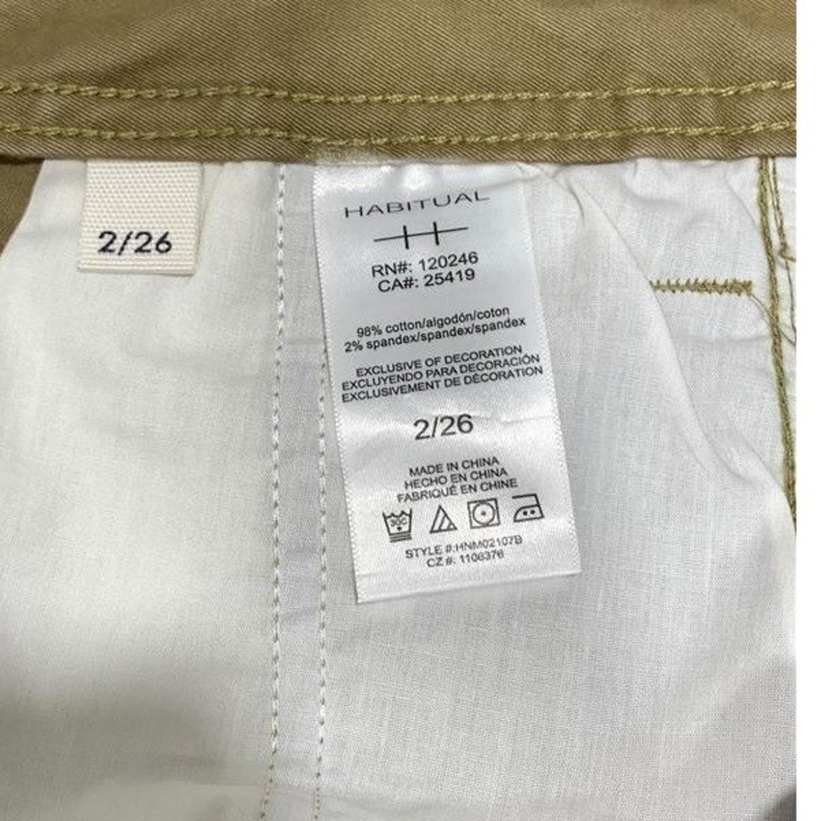 Habitual High Rise Wide Leg Army Green Pants HNM02107B Womens Size 2/26 NEW
