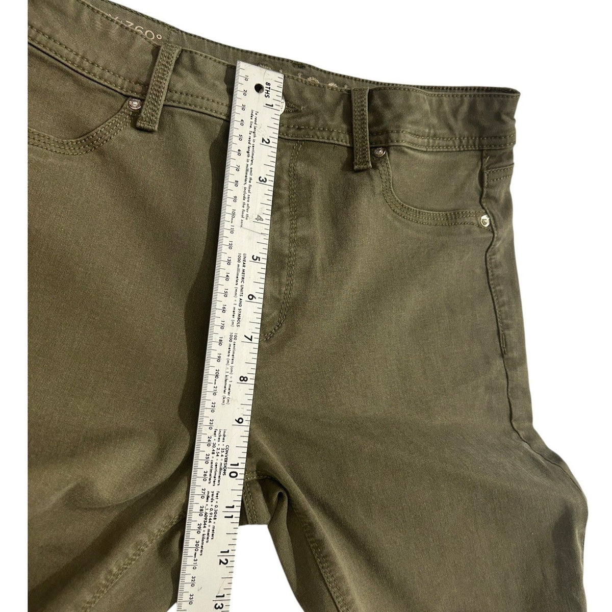 DL1961 Nina High Rise Skinny Pants Olive Green 4-Way Stretch Size 31 UTILITY MIN