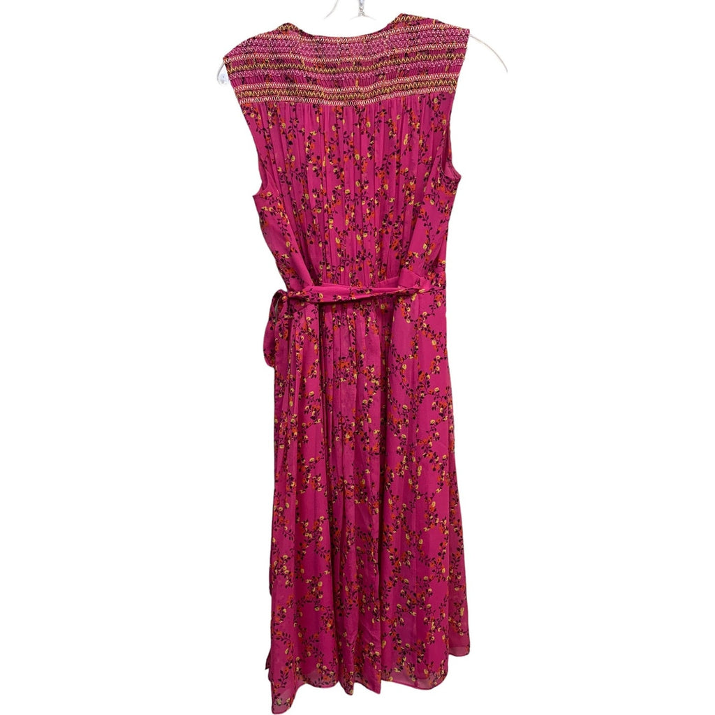 DVF Diane Von Furstenberg Bali Wrap Dress Pink Floral SZ 4