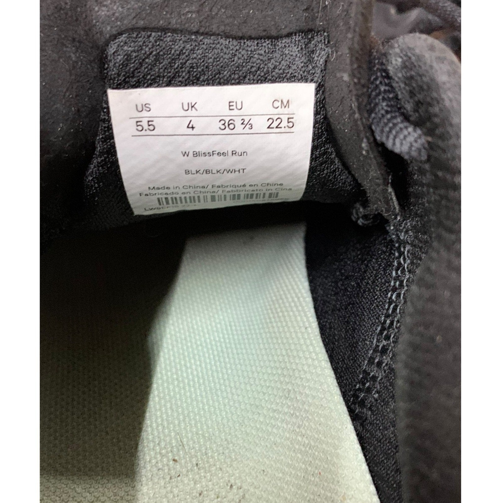 Lululemon Blissfeel Run Women's Black Running Shoes Sneakers Size 5.5