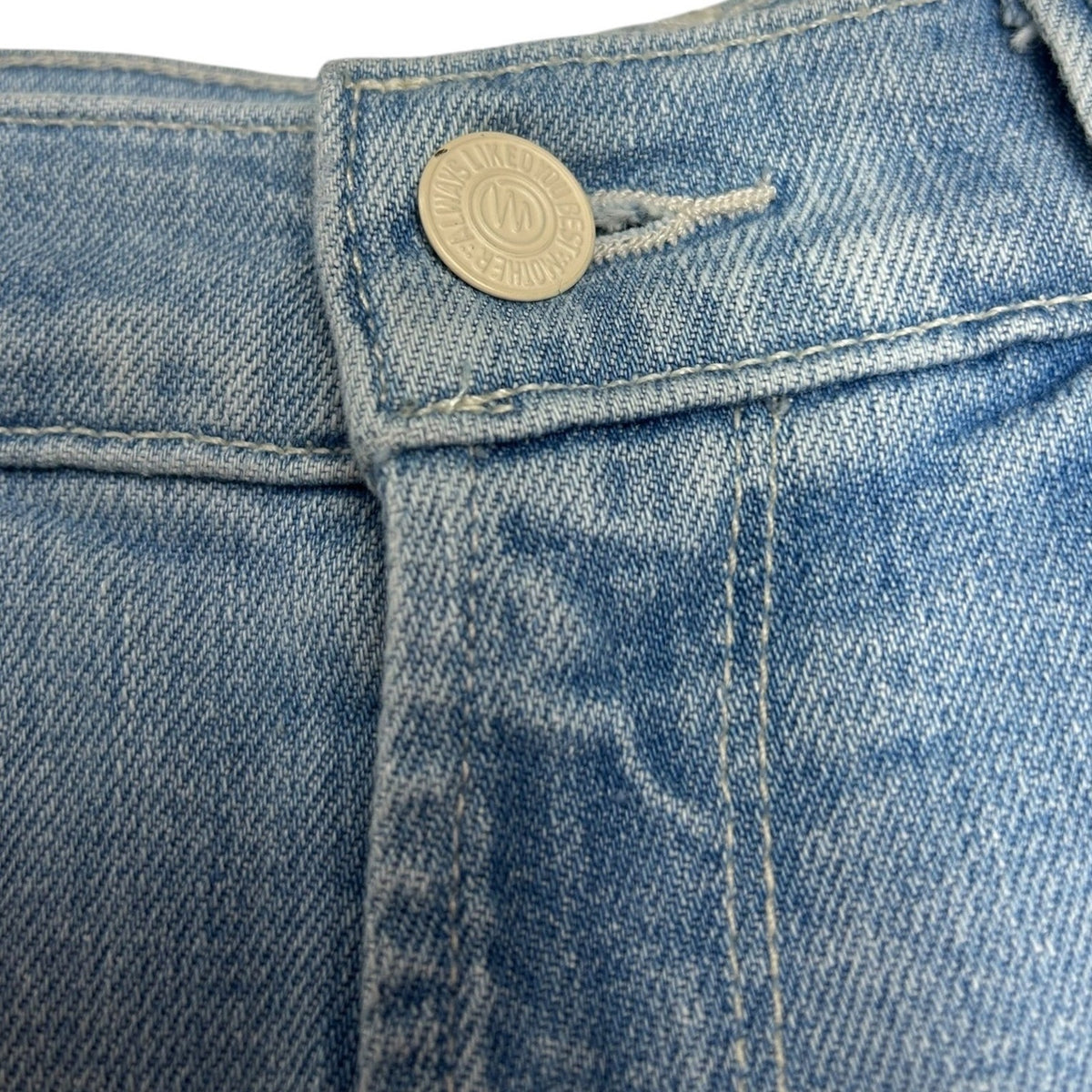 MOTHER High Waisted Tunnel Vision Sneak Jeans Sippin Sweet Tea Light Wash 29