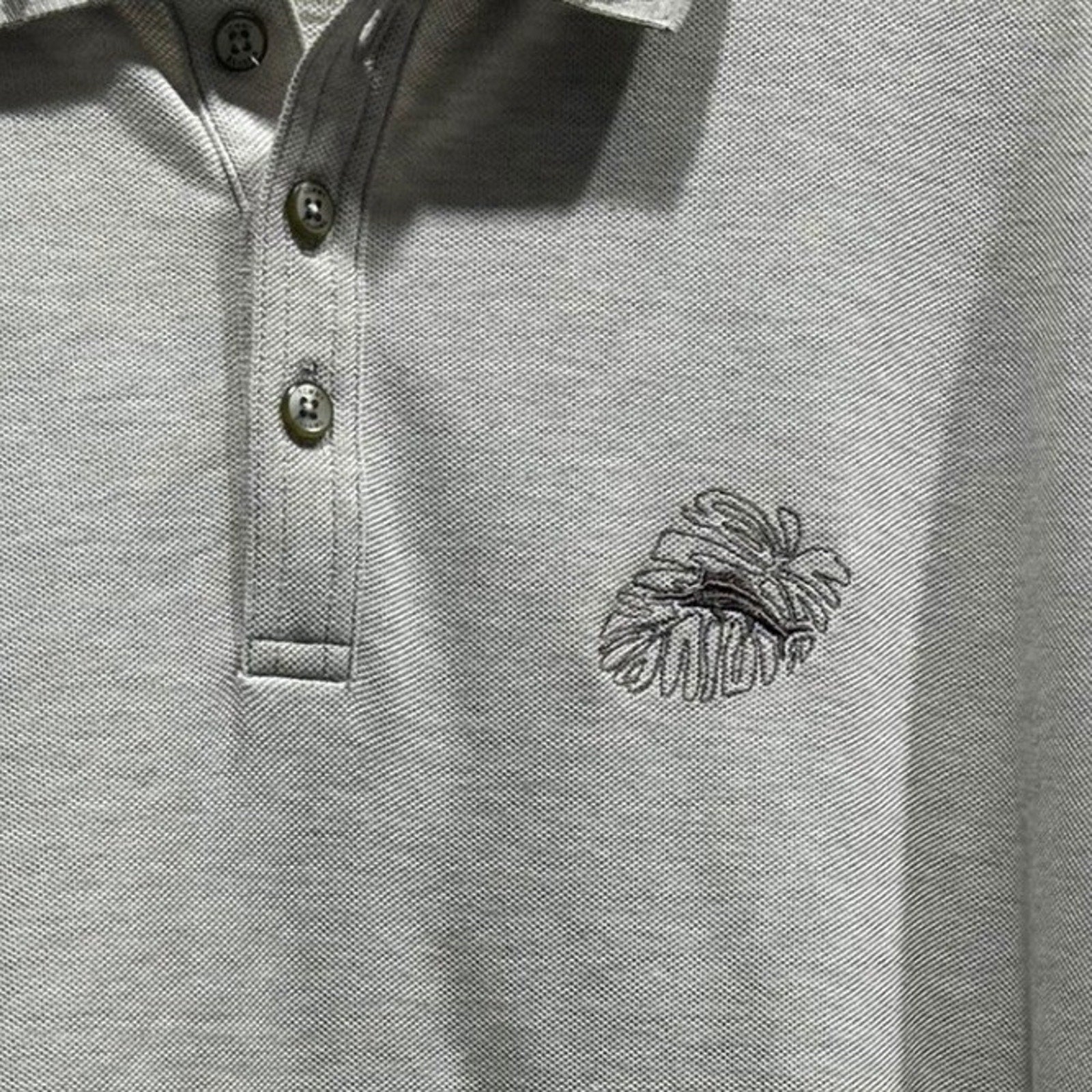 Tommy Bahama Men's Big & Tall Emfielder Palms IslandZone Polo Large grey casual