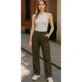 NWT Vuori Getaway Performance Pants in Dark Oregano Green Wide Leg Size S